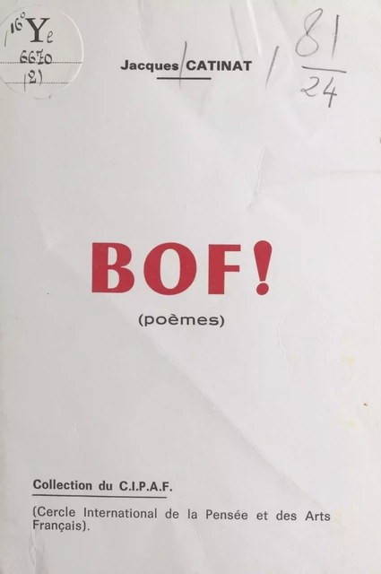 Bof ! - Jacques Catinat - FeniXX réédition numérique