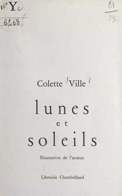 Lunes et soleils - Colette Ville - FeniXX réédition numérique