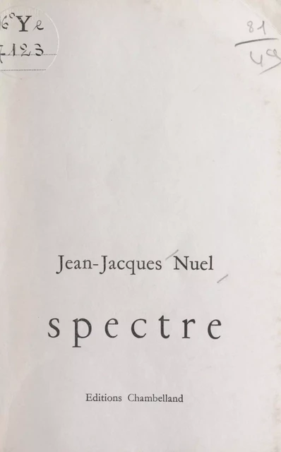 Spectre - Jean-Jacques Nuel - FeniXX réédition numérique