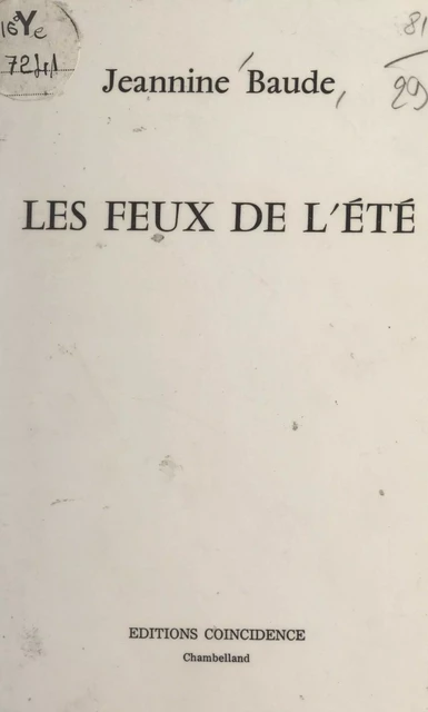 Les feux de l'été - Jeanine Baude - FeniXX réédition numérique