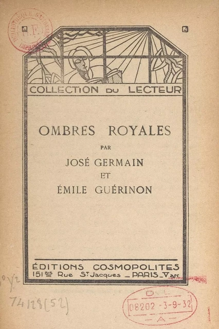 Ombres royales - José Germain, Émile Guérinon - FeniXX réédition numérique