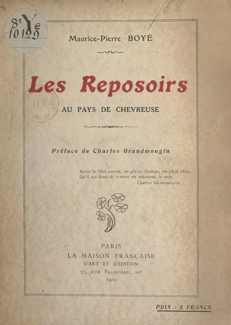 Les reposoirs au Pays de Chevreuse - Maurice-Pierre Boyé - FeniXX réédition numérique