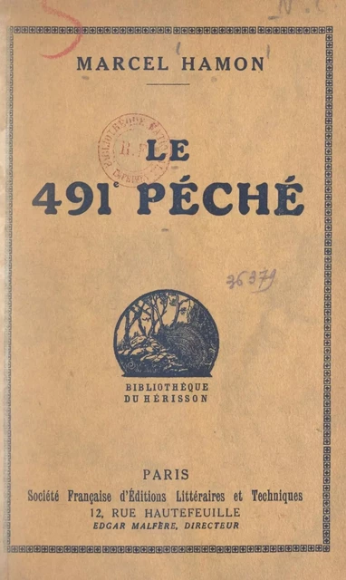 Un brelan de hantés (3). Le 491e péché - Marcel Hamon - FeniXX réédition numérique