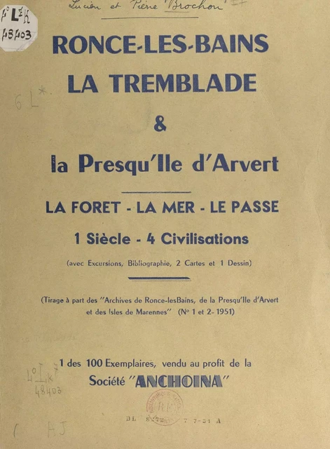 Ronce-les-Bains, la Tremblade et la presqu'île d'Arvert - Lucien Brochon, Pierre Brochon - FeniXX réédition numérique