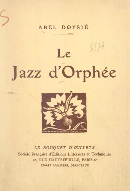 Le jazz d'Orphée - Abel Doysié - FeniXX réédition numérique