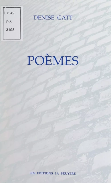 Poèmes - Denise Gatt - FeniXX réédition numérique