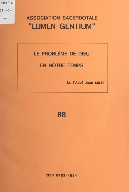 Le problème de Dieu en notre temps - Jean Milet - FeniXX réédition numérique