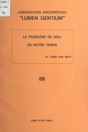 Le problème de Dieu en notre temps