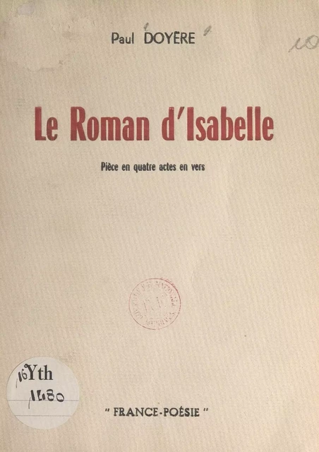 Le roman d'Isabelle - Paul Doyère - FeniXX réédition numérique