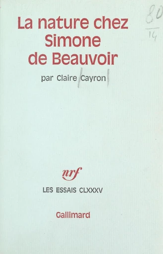 La nature chez Simone de Beauvoir - Claire Cayron - FeniXX réédition numérique