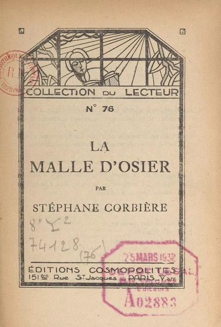 La malle d'osier - Stéphane Corbière - FeniXX réédition numérique