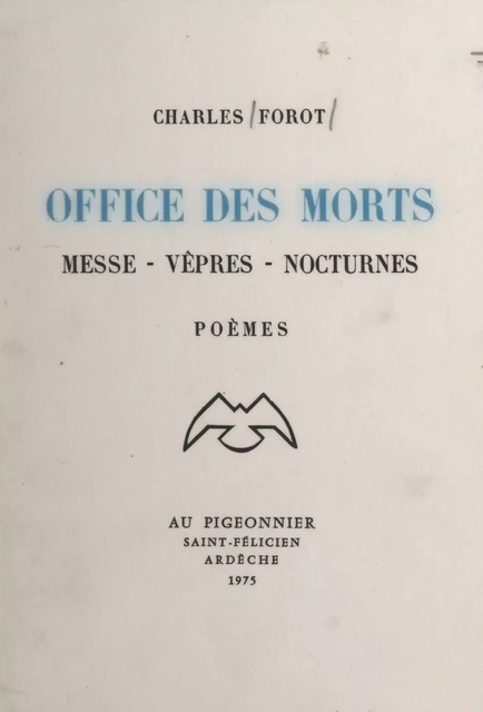 Office des morts - Charles Forot - FeniXX réédition numérique