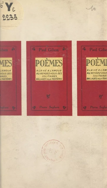 Poèmes - Paul Gilson - FeniXX réédition numérique