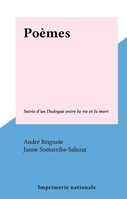 Poèmes - Jaime Somarriba-Salazar - FeniXX réédition numérique