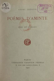 Poèmes d'Aminte