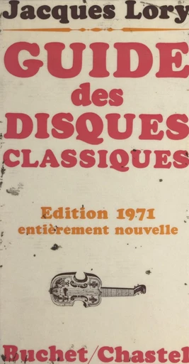 Guide des disques - Jacques Lory - FeniXX réédition numérique