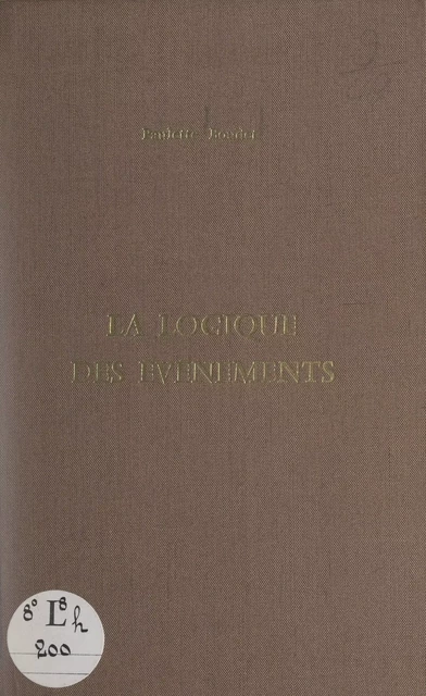 La logique des événements - Paulette Boudet - FeniXX réédition numérique