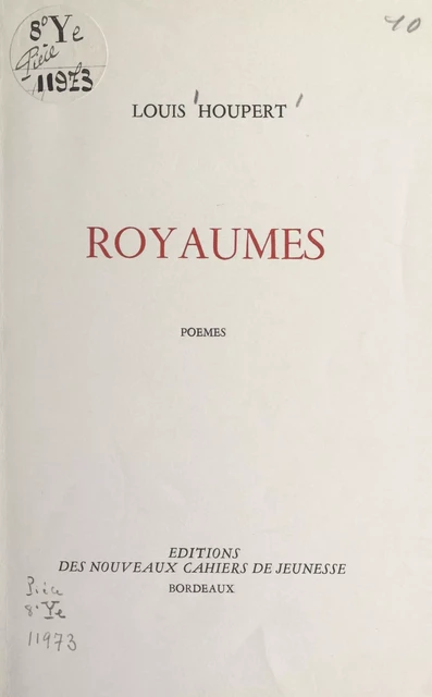 Royaumes - Louis Houpert - FeniXX réédition numérique