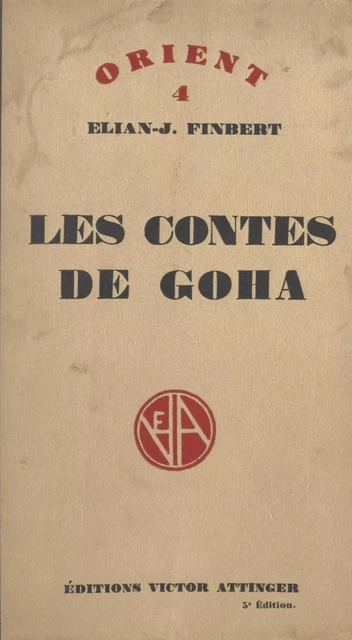 Les contes de Goha - Élian-Judas Finbert - FeniXX réédition numérique