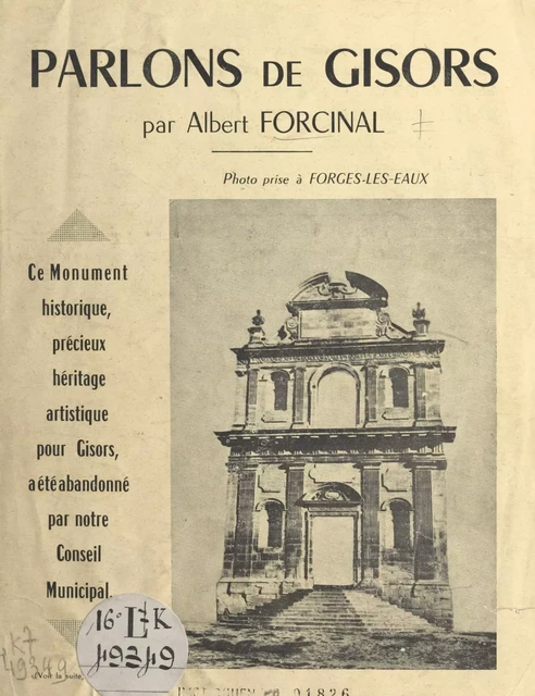 Parlons de Gisors - Albert Forcinal - FeniXX réédition numérique