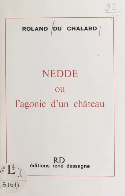 Nedde - Roland du Chalard - FeniXX réédition numérique