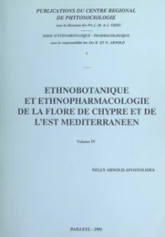 Ethnobotanique et ethnopharmacologie de la flore de Chypre et de l'Est méditerranéen (4)