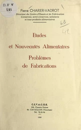 Études et nouveautés alimentaires