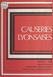 Causeries lyonsaises, mars-juin 1978