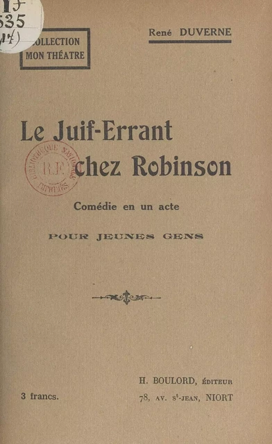 Le Juif-errant chez Robinson - René Duverne - FeniXX réédition numérique