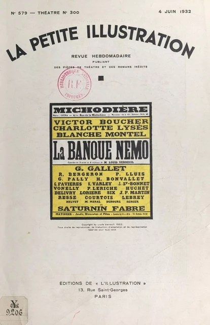 La banque Nemo - Louis Verneuil - FeniXX réédition numérique