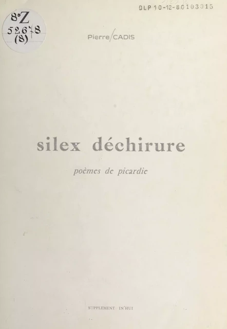 Silex déchirure - Pierre Cadis - FeniXX réédition numérique