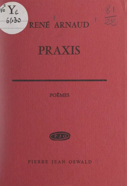 Praxis - René Arnaud - FeniXX réédition numérique