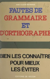 Fautes de grammaire et d'orthographe