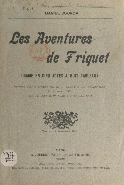 Les aventures de Friquet - Daniel Jourda - FeniXX réédition numérique