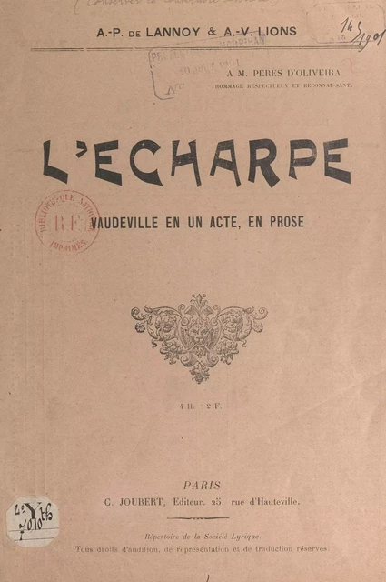 L'écharpe - A.-P. de Lannoy, A.-V. Lions - FeniXX réédition numérique