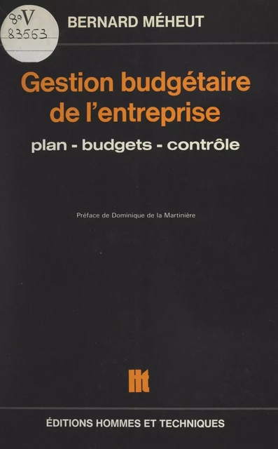 Gestion budgétaire de l'entreprise - Bernard Méheut - FeniXX réédition numérique