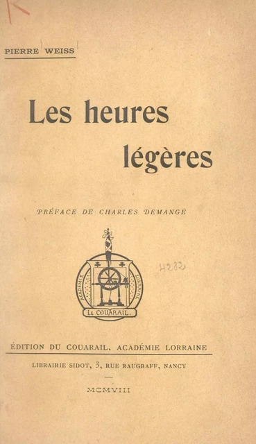 Les heures légères - Pierre Weiss - FeniXX réédition numérique