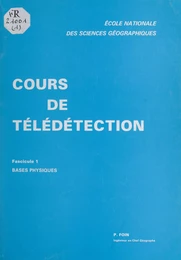 Cours de télédétection (1). Bases physiques