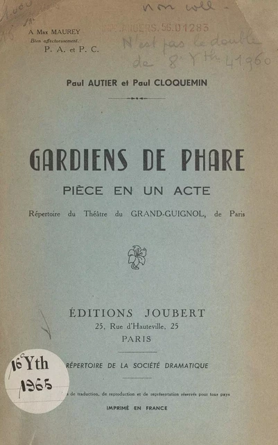 Gardiens de phare - Paul Autier, Paul Cloquemin - FeniXX réédition numérique