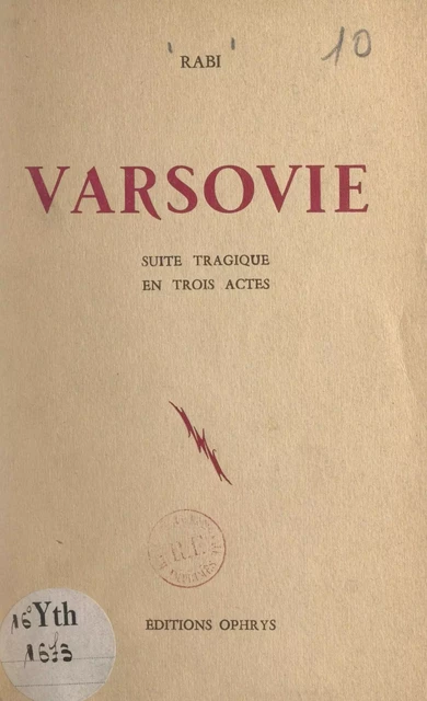 Varsovie - Wladimir Rabinovitch - FeniXX réédition numérique