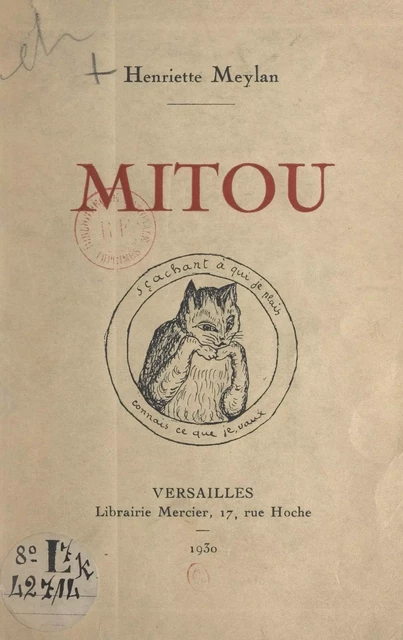 Mitou - Henriette Meylan - FeniXX réédition numérique