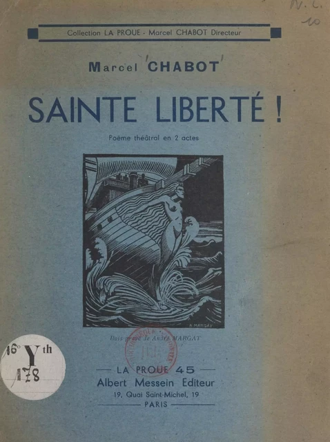 Sainte liberté ! - Marcel Chabot - FeniXX réédition numérique