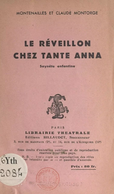 Le réveillon chez Tante Anna -  Montenailles, Claude Montorge - FeniXX réédition numérique