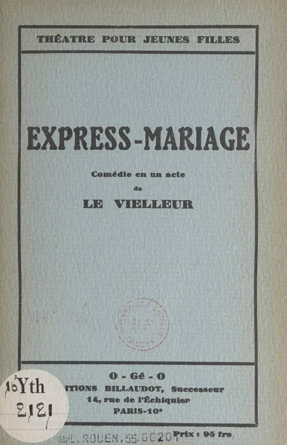 Express-mariage -  Le Vielleur - FeniXX réédition numérique