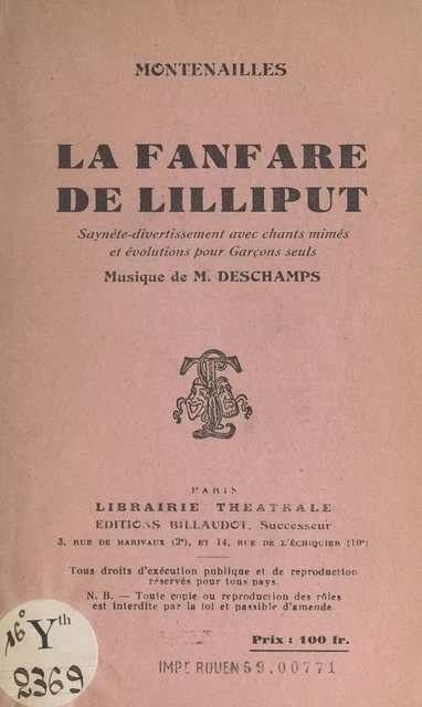 La fanfare de Lilliput -  Montenailles - FeniXX réédition numérique