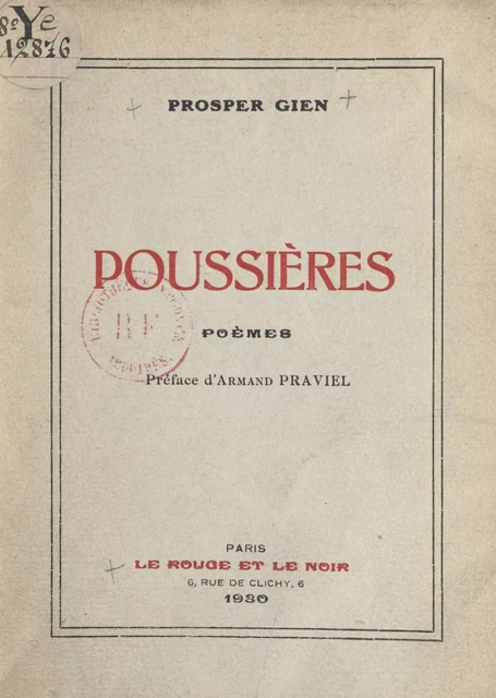 Poussières - Prosper Gien - FeniXX réédition numérique