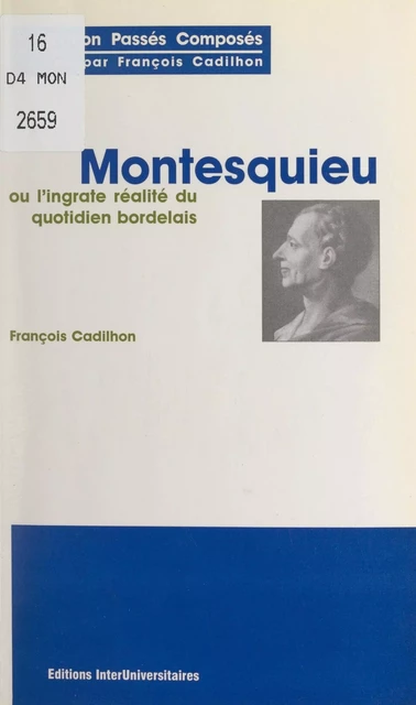 Montesquieu - François Cadilhon - FeniXX réédition numérique