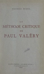 La méthode critique de Paul Valéry