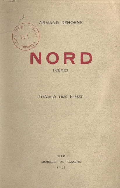 Nord - Armand Dehorne - FeniXX réédition numérique