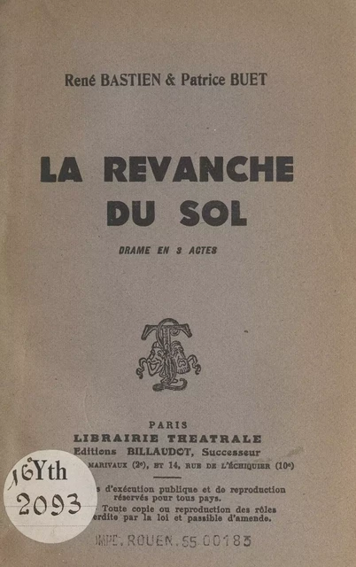 La revanche du sol - René Bastien, Patrice Buet - FeniXX réédition numérique